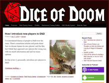 Tablet Screenshot of diceofdoom.com